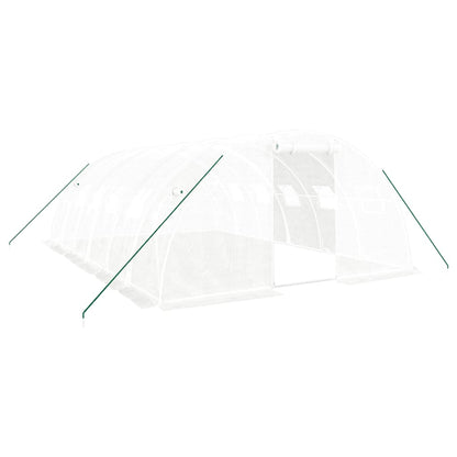 Serra con Telaio in Acciaio Bianco 24 m² 6x4x2 m