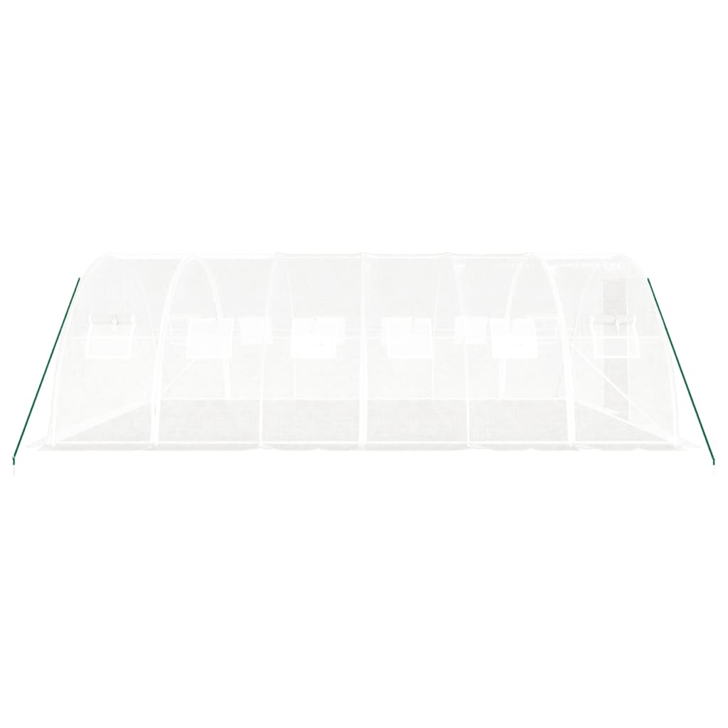 Serra con Telaio in Acciaio Bianco 24 m² 6x4x2 m - homemem39