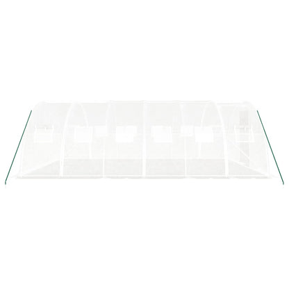 Serra con Telaio in Acciaio Bianco 24 m² 6x4x2 m - homemem39