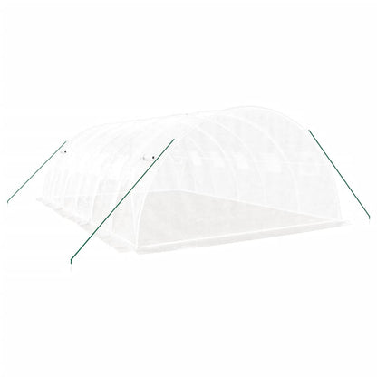 Serra con Telaio in Acciaio Bianco 24 m² 6x4x2 m - homemem39