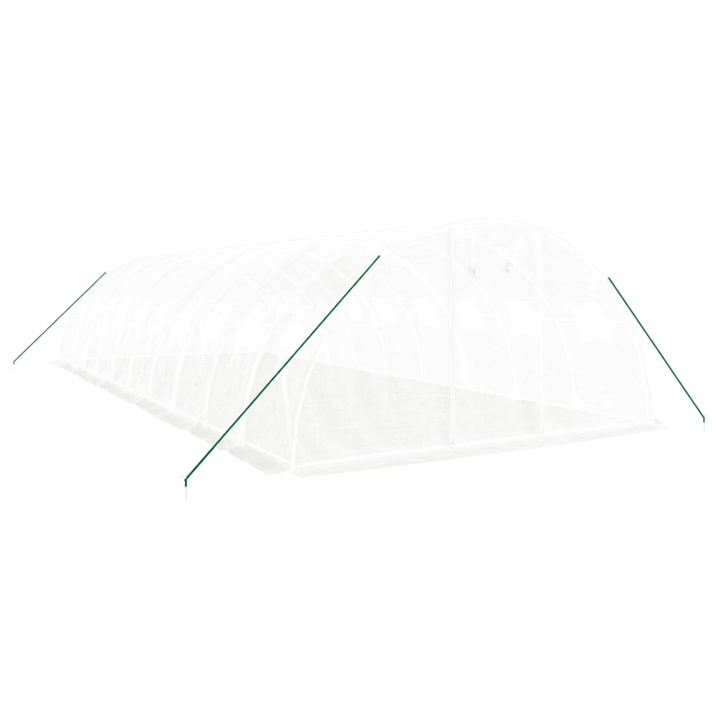 Serra con Telaio in Acciaio Bianco 40 m² 10x4x2 m - homemem39