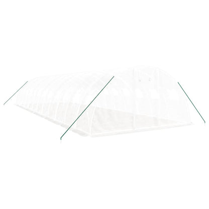 Serra con Telaio in Acciaio Bianco 48 m² 12x4x2 m - homemem39