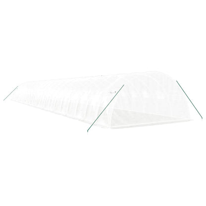 Serra con Telaio in Acciaio Bianco 80 m² 20x4x2 m - homemem39