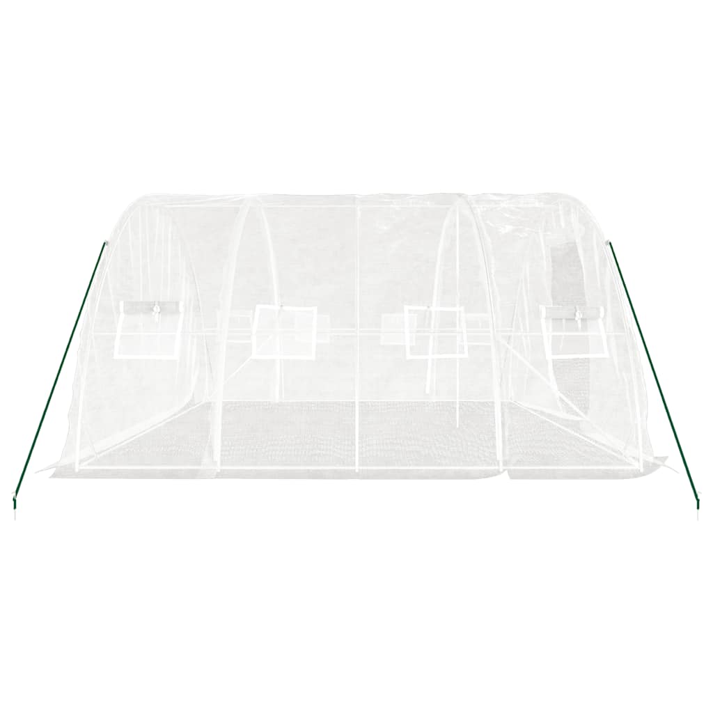 Serra con struttura in acciaio bianca 20 m² 5x4x2,3 m | homemem39