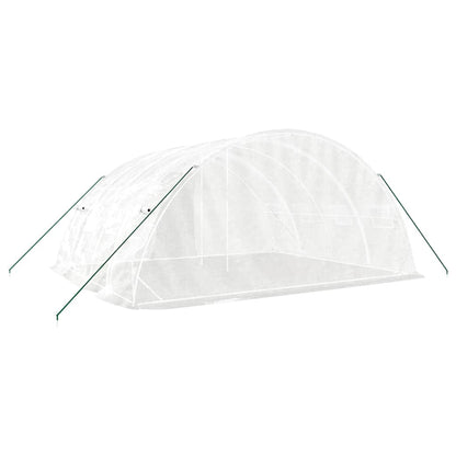 Serra con struttura in acciaio bianca 20 m² 5x4x2,3 m | homemem39