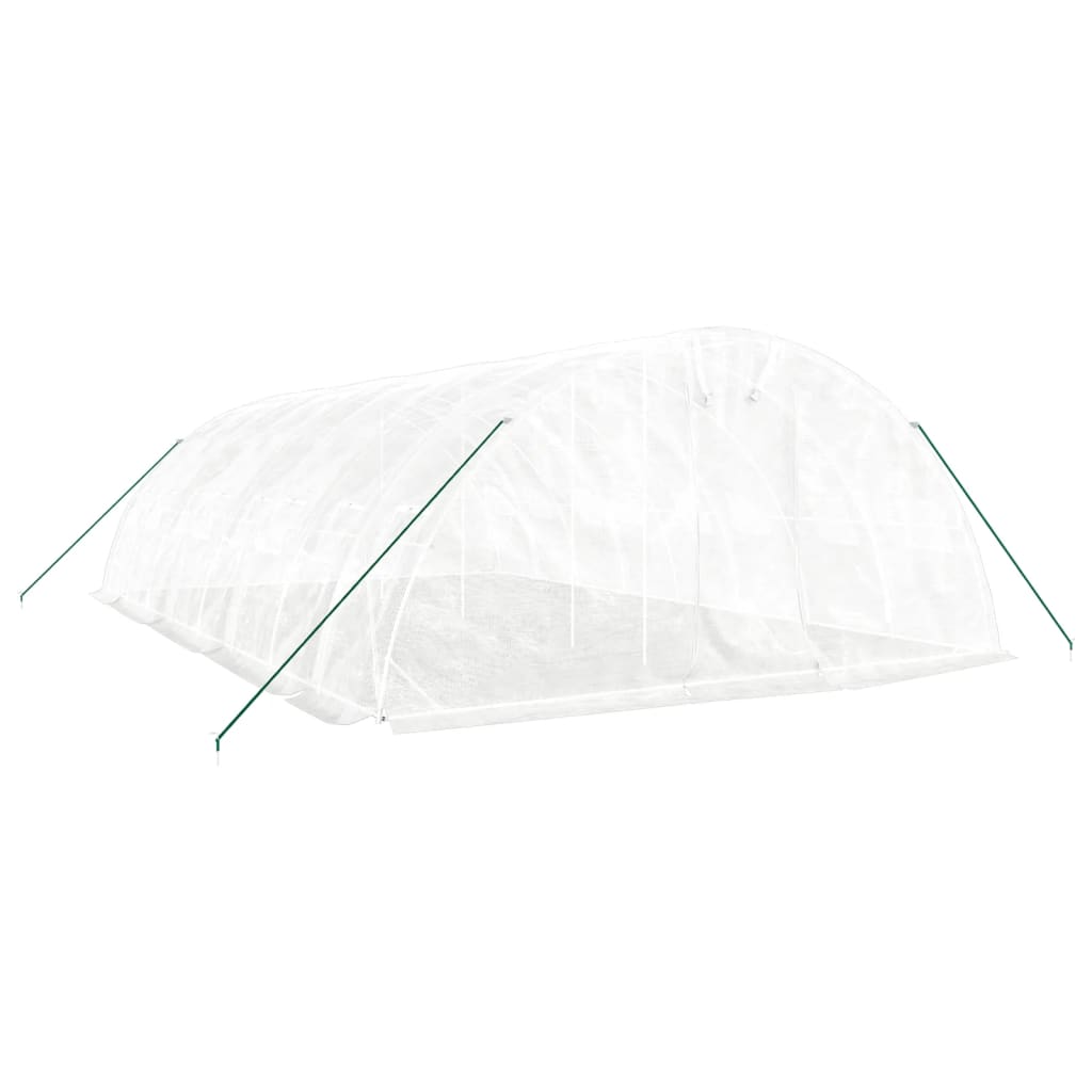 Serra con Telaio in Acciaio Bianco 40 m² 8x5x2,3 m | homemem39