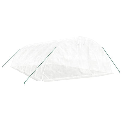 Serra con Telaio in Acciaio Bianco 40 m² 8x5x2,3 m | homemem39