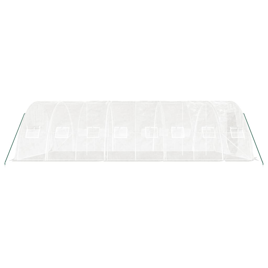 Serra con Telaio in Acciaio Bianco 40 m² 8x5x2,3 m | homemem39
