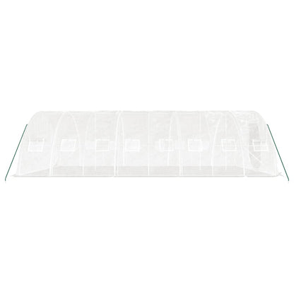 Serra con Telaio in Acciaio Bianco 40 m² 8x5x2,3 m | homemem39
