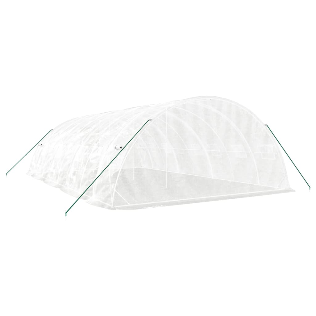 Serra con Telaio in Acciaio Bianco 40 m² 8x5x2,3 m | homemem39