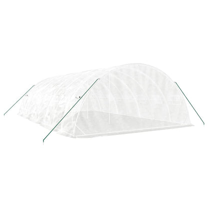 Serra con Telaio in Acciaio Bianco 40 m² 8x5x2,3 m | homemem39