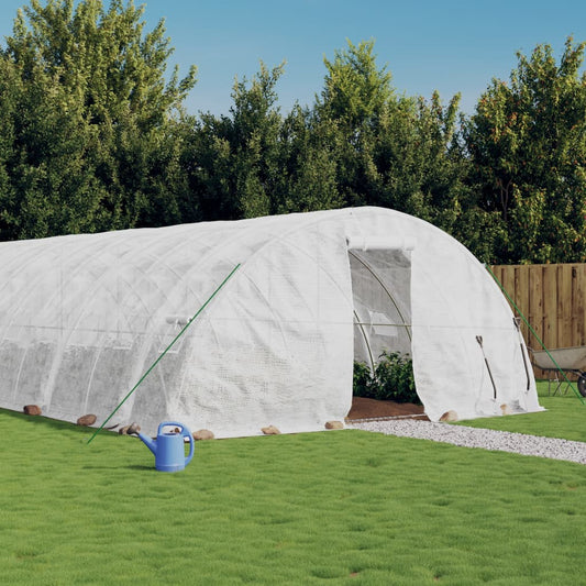 Serra con Telaio in Acciaio Bianco 110 m² 22x5x2,3 m | homemem39