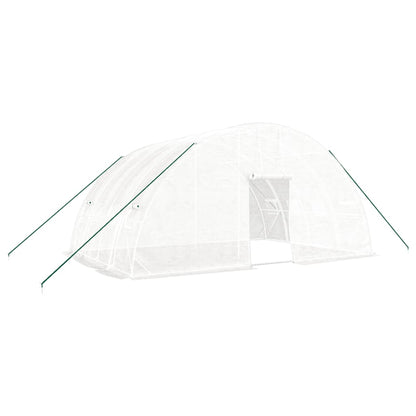 Serra con struttura in acciaio bianca 24 m² 6x4x2,85 m | homemem39