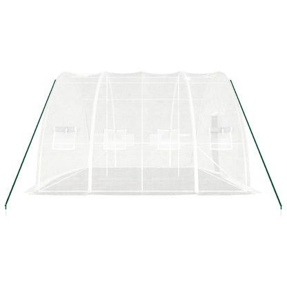 Serra con struttura in acciaio bianca 24 m² 6x4x2,85 m | homemem39