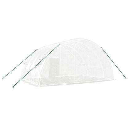 Serra con struttura in acciaio bianca 24 m² 6x4x2,85 m | homemem39