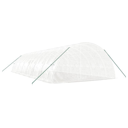 Serra con Telaio in Acciaio Bianco 84 m² 14x6x2,85 m | homemem39
