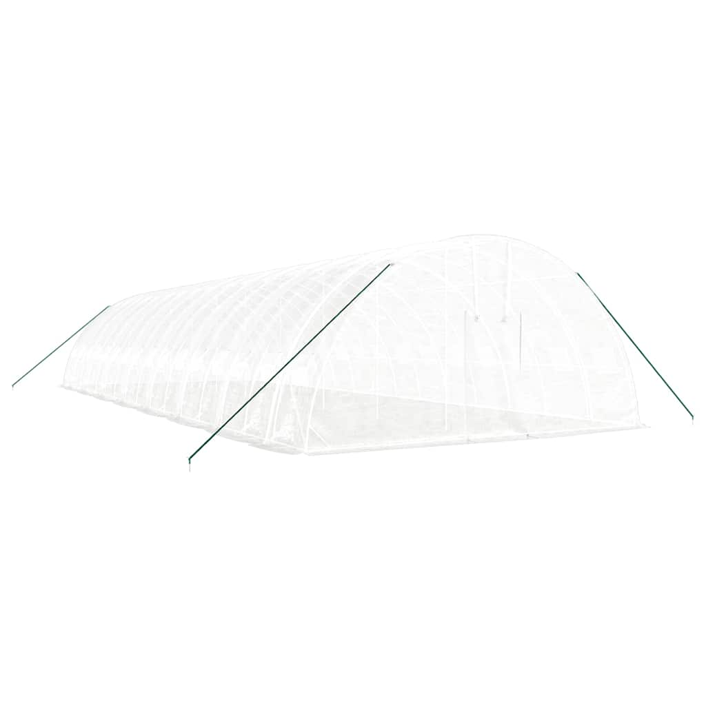 Serra con Telaio in Acciaio Bianco 96 m² 16x6x2,85 m | homemem39