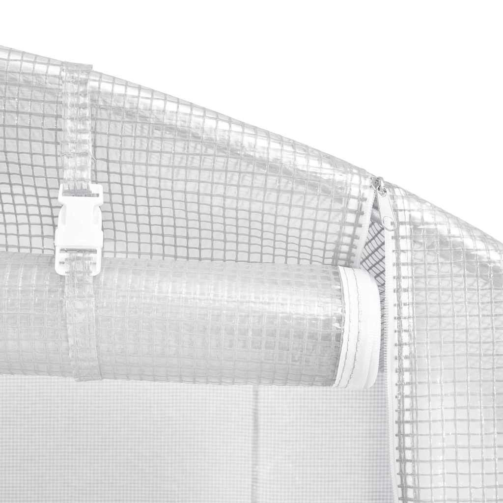 Serra con Telaio in Acciaio Bianco 96 m² 16x6x2,85 m | homemem39
