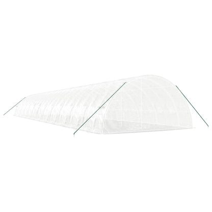 Serra con Telaio in Acciaio Bianco 144 m² 24x6x2,85 m