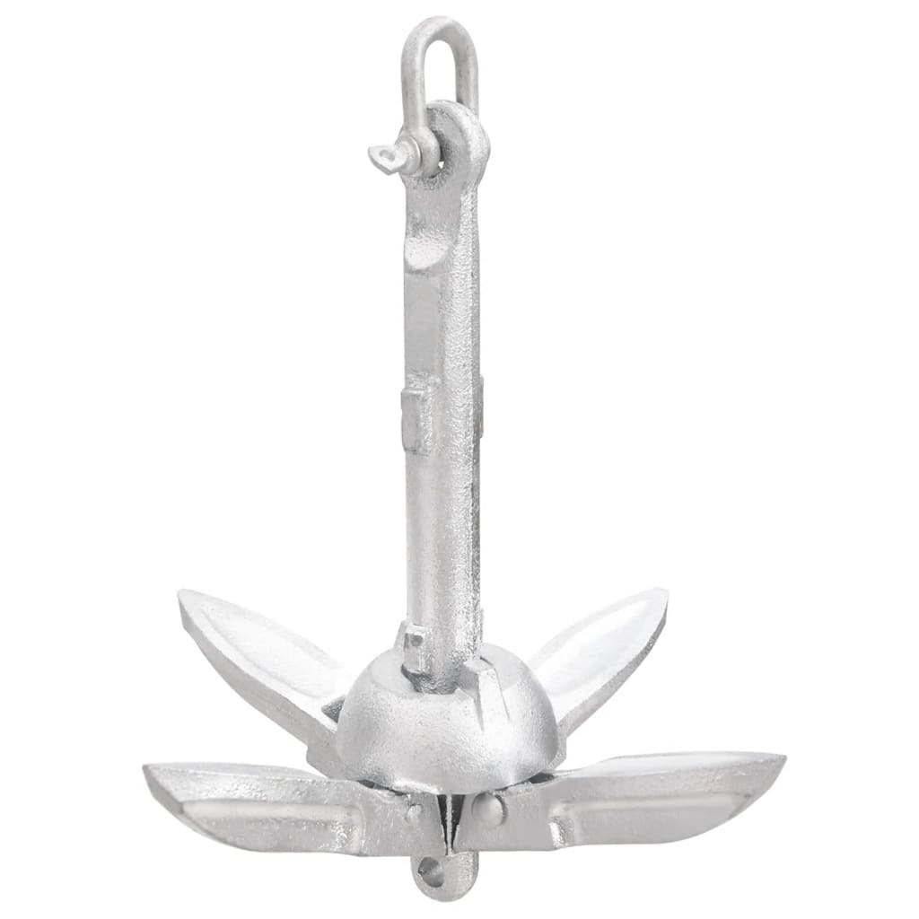 Ancora Pieghevole Argento 0,7 kg in Ghisa Zincata a Caldo | homemem39