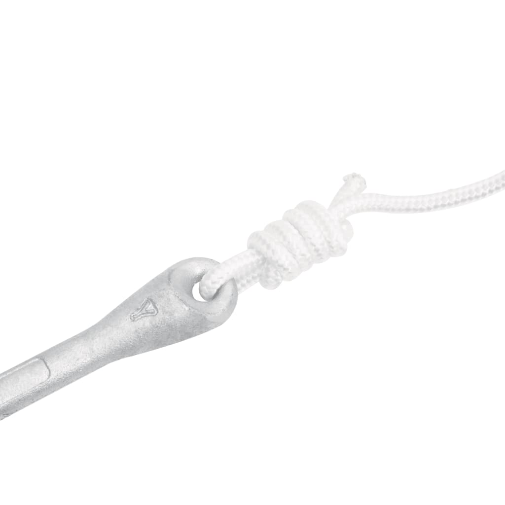 Ancora Pieghevole con Corda Argento 6 kg Ghisa Zincata a Caldo - homemem39