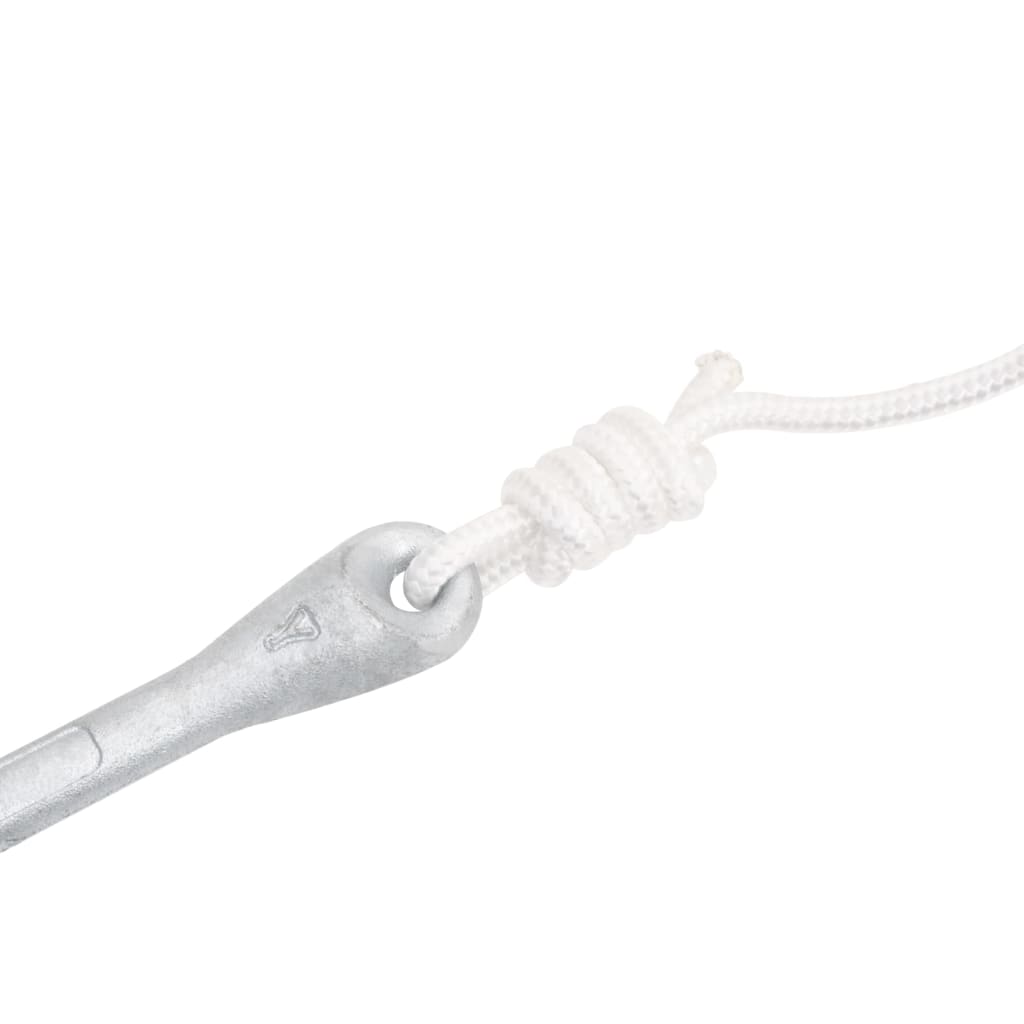 Ancora Pieghevole con Corda Argento 8 kg Ghisa Zincata a Caldo - homemem39