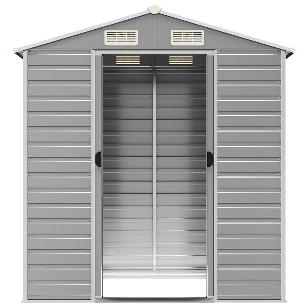 Capanno da Giardino Grigio Chiaro 191x130x198cm Acciaio Zincato | homemem39