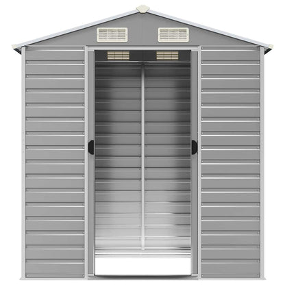 Capanno da Giardino Grigio Chiaro 191x130x198cm Acciaio Zincato | homemem39