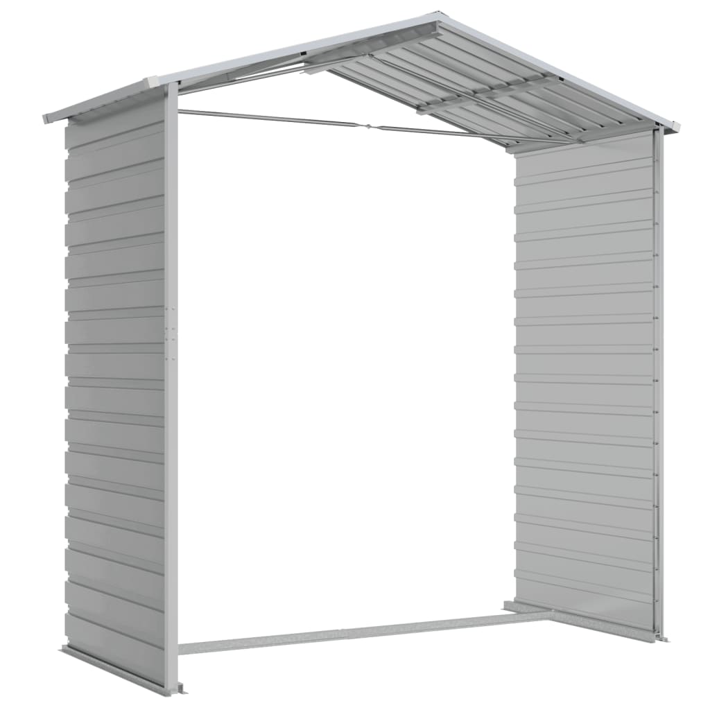 Capanno da Giardino Grigio Chiaro 191x130x198cm Acciaio Zincato | homemem39