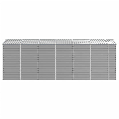 Casetta da giardino grigio chiaro 191x555x198 cm in acciaio zincato | homemem39