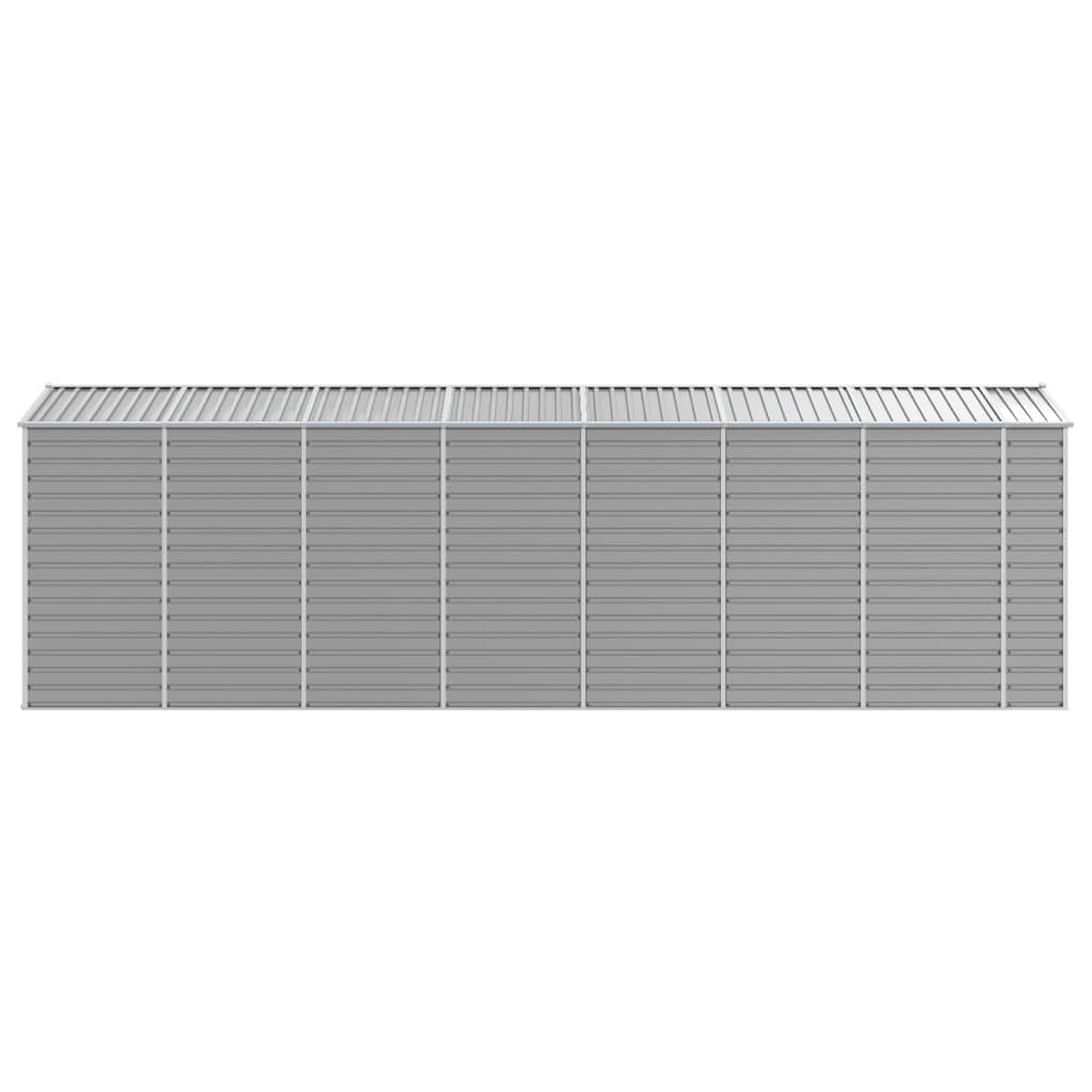 Capanno da Giardino Grigio Chiaro 191x640x198cm Acciaio Zincato - homemem39
