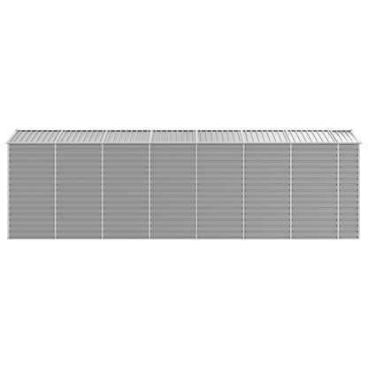 Capanno da Giardino Grigio Chiaro 191x640x198cm Acciaio Zincato - homemem39