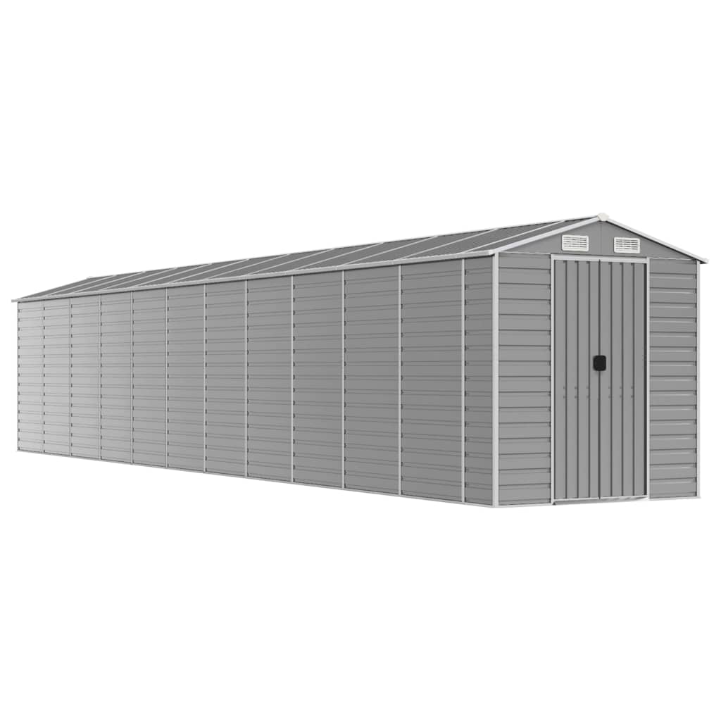 Capanno da Giardino Grigio Chiaro 191x980x198cm Acciaio Zincato - homemem39