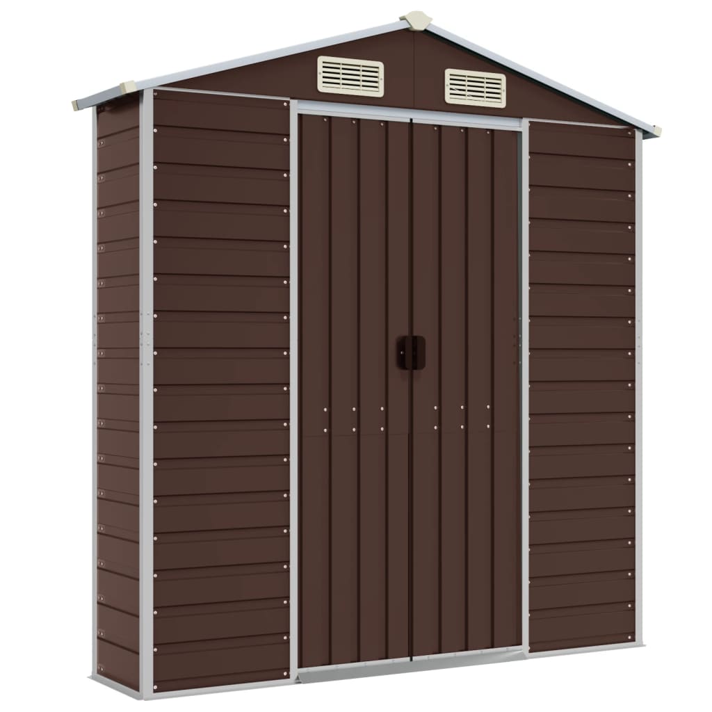 Capanno da Giardino Marrone 191x130x198 cm in Acciaio Zincato | homemem39