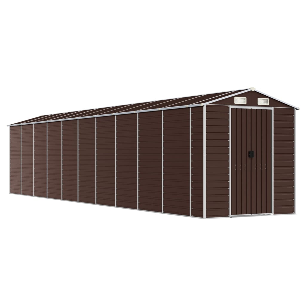 Capanno da Giardino Marrone 191x895x198 cm in Acciaio Zincato | homemem39