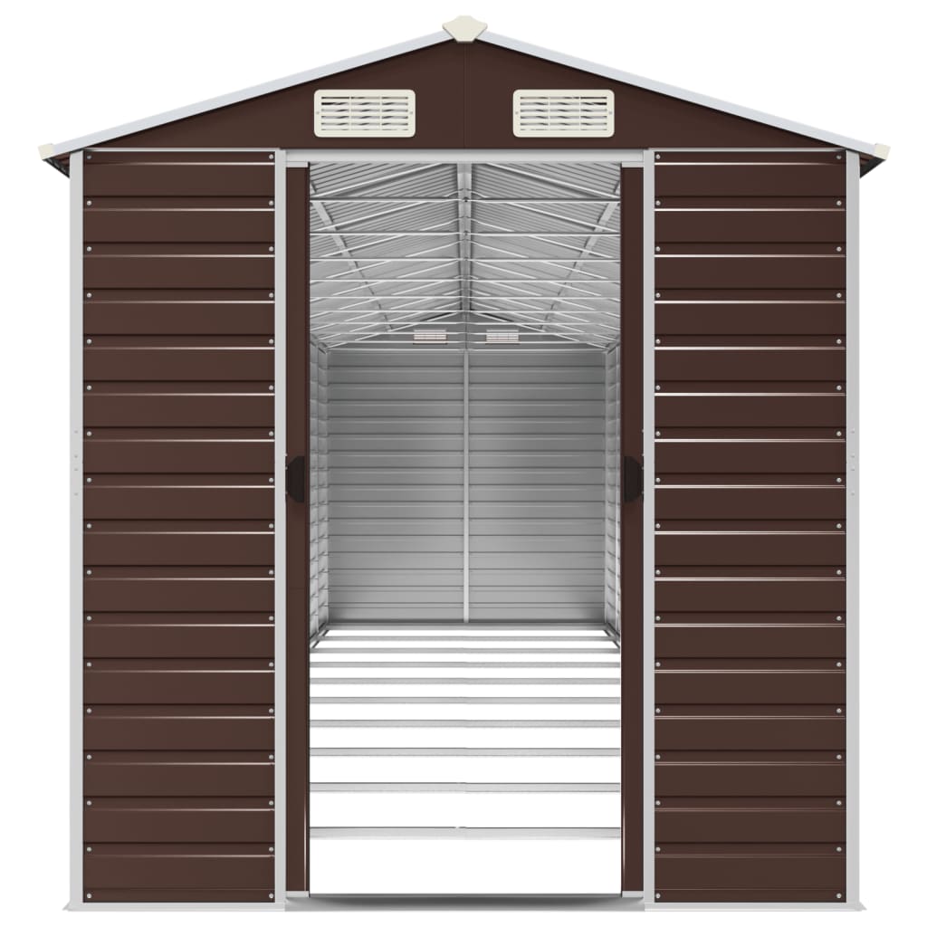 Capanno da Giardino Marrone 191x895x198 cm in Acciaio Zincato | homemem39