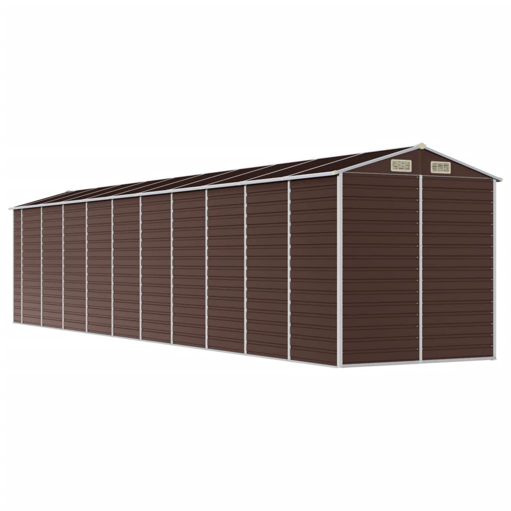 Capanno da Giardino Marrone 191x895x198 cm in Acciaio Zincato | homemem39