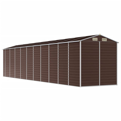 Capanno da Giardino Marrone 191x895x198 cm in Acciaio Zincato | homemem39