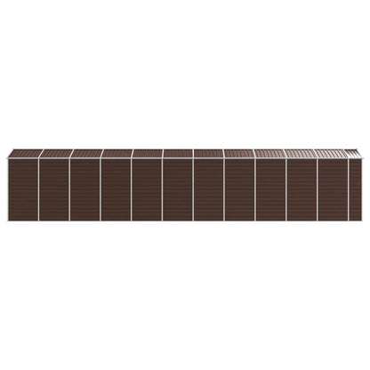 Capanno da Giardino Marrone 191x980x198 cm in Acciaio Zincato - homemem39