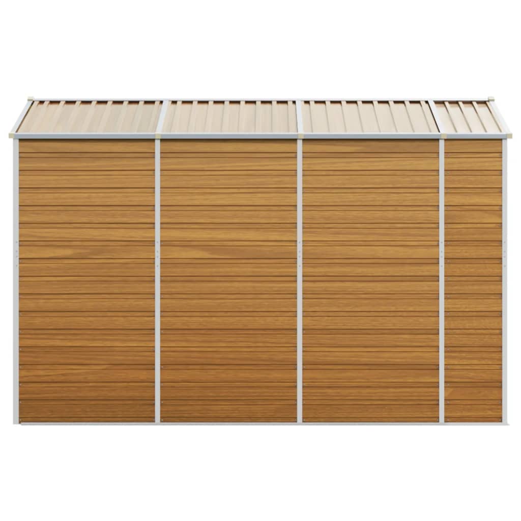 Capanno Giardino Marrone Chiaro 191x300x198cm Acciaio Zincato - homemem39