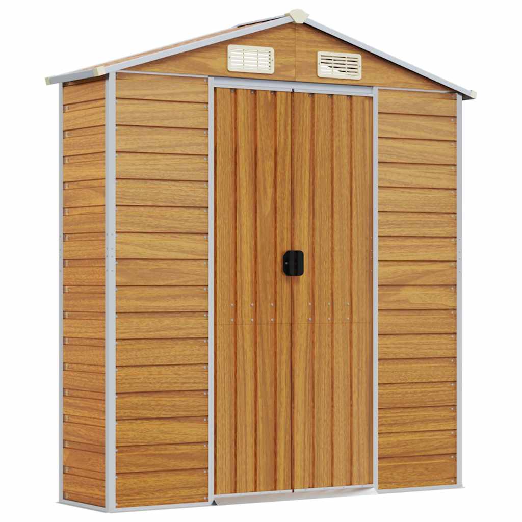 Capanno Giardino Marrone Chiaro 191x385x198cm Acciaio Zincato | homemem39