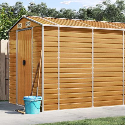 Capanno Giardino Marrone Chiaro 191x470x198cm Acciaio Zincato | homemem39