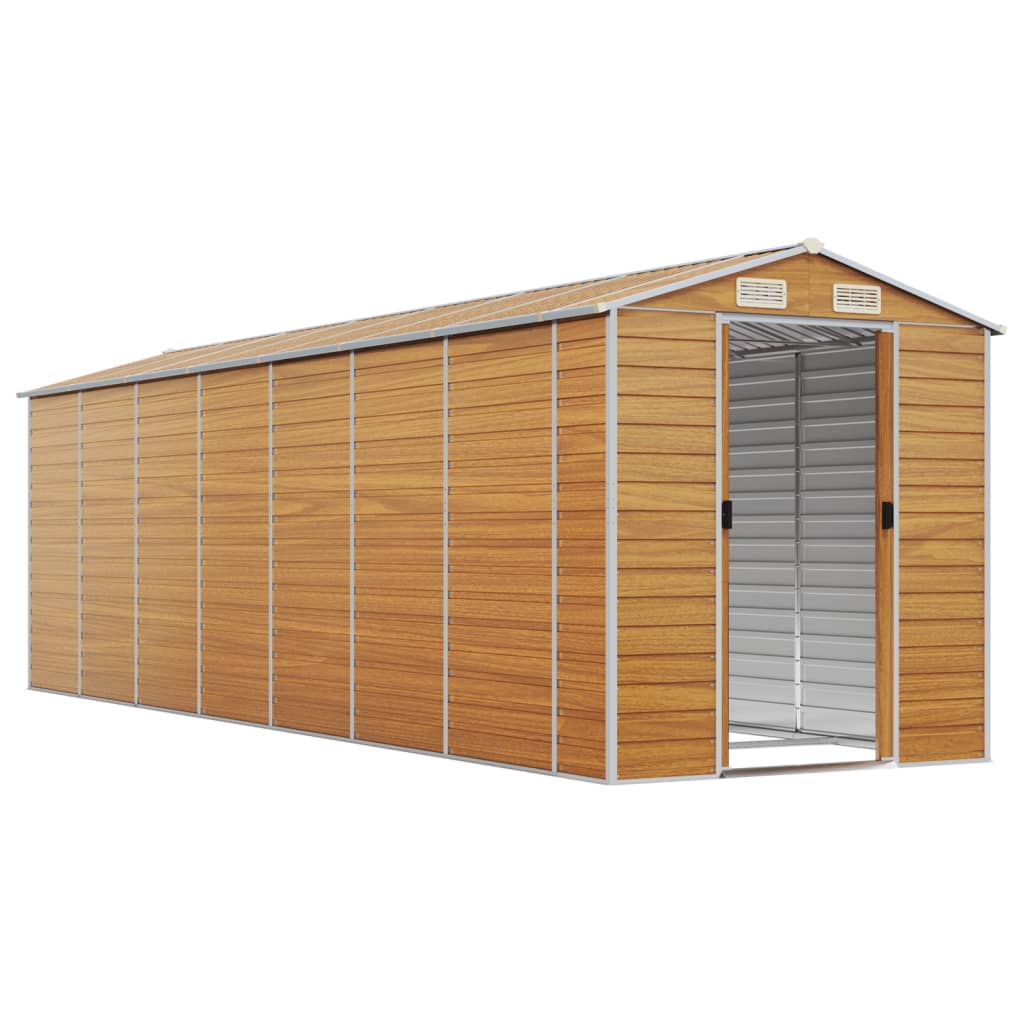 Capanno Giardino Marrone Chiaro 191x640x198cm Acciaio Zincato - homemem39