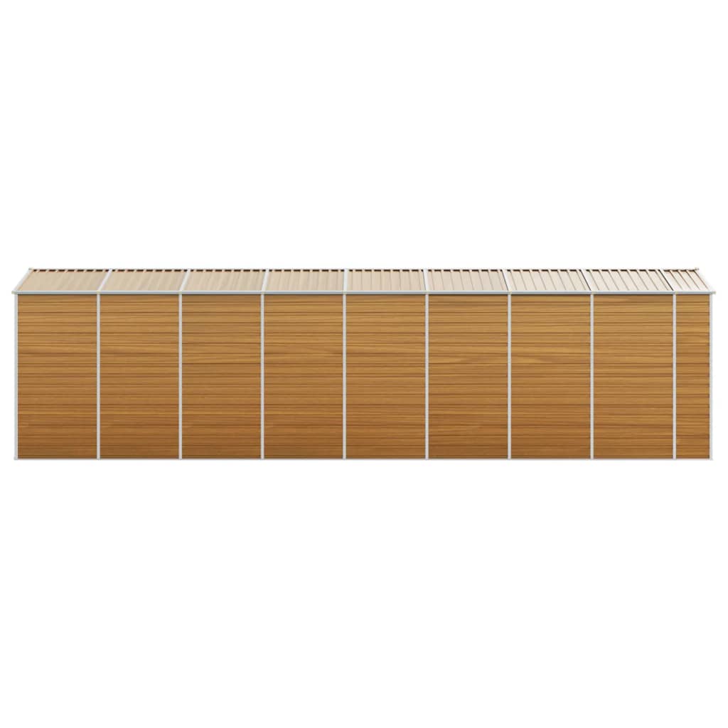 Capanno Giardino Marrone Chiaro 191x725x198cm Acciaio Zincato - homemem39