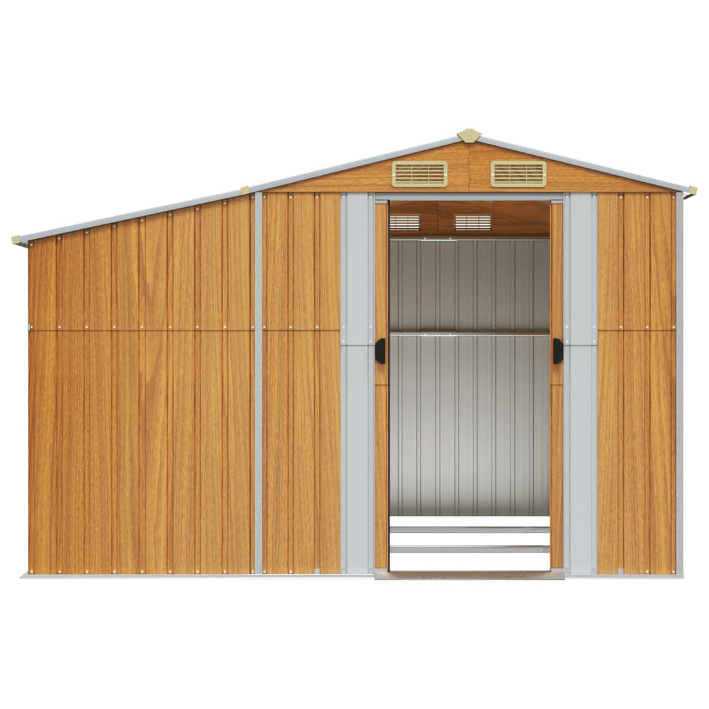 Capanno Giardino Marrone Chiaro 277x279x179 cm Acciaio Zincato - homemem39