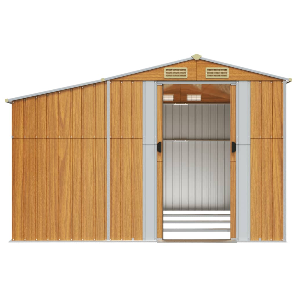 Capanno Giardino Marrone Chiaro 277x365,5x179cm Acciaio Zincato - homemem39