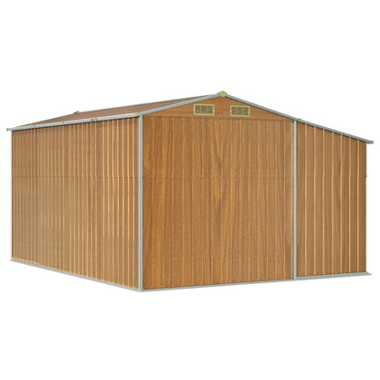 Capanno Giardino Marrone Chiaro 277x365,5x179cm Acciaio Zincato - homemem39