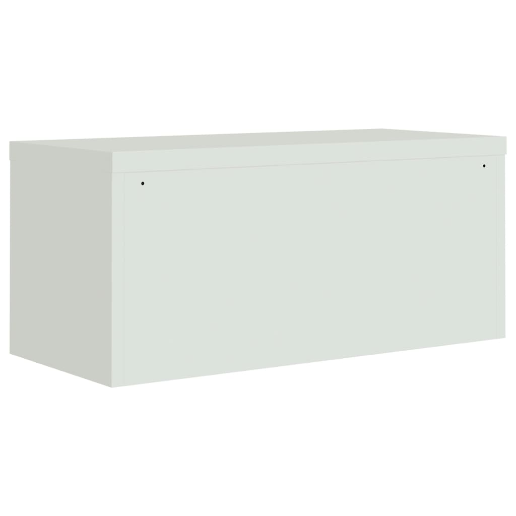 Armadio Classificatore Grigio Chiaro 90x40x110 cm in Acciaio | homemem39