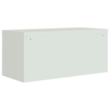 Armadio Classificatore Grigio Chiaro 90x40x110 cm in Acciaio | homemem39