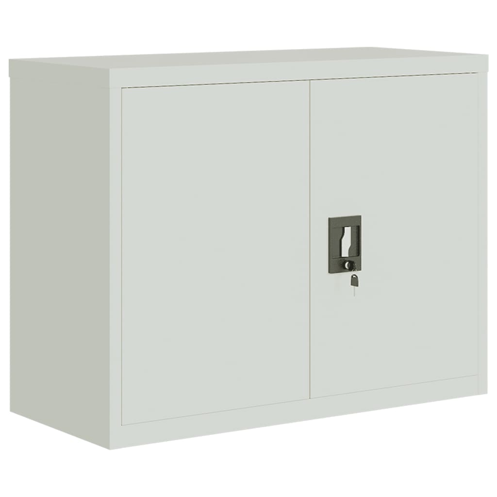 Armadio Classificatore Grigio Chiaro 90x40x110 cm in Acciaio | homemem39